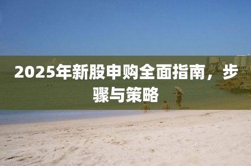 2025年新股申購全面指南，步驟與策略