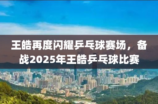 王皓再度閃耀乒乓球賽場(chǎng)，備戰(zhàn)2025年王皓乒乓球比賽