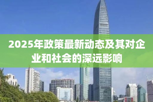 2025年政策最新動(dòng)態(tài)及其對(duì)企業(yè)和社會(huì)的深遠(yuǎn)影響