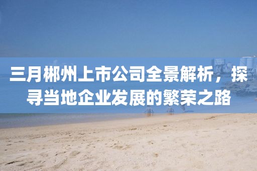 三月郴州上市公司全景解析，探尋當(dāng)?shù)仄髽I(yè)發(fā)展的繁榮之路