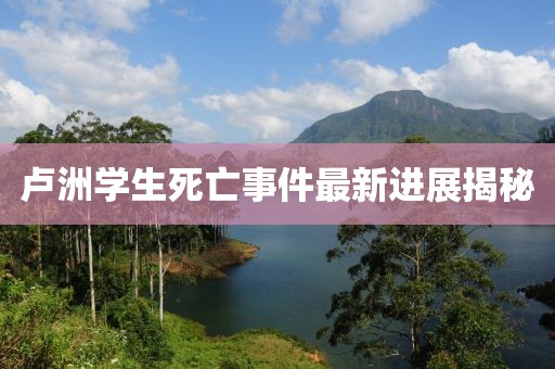 盧洲學生死亡事件最新進展揭秘