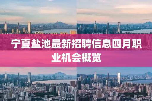 寧夏鹽池最新招聘信息四月職業(yè)機(jī)會(huì)概覽