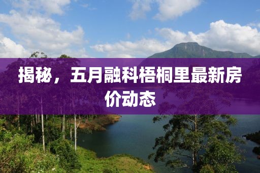 揭秘，五月融科梧桐里最新房價動態(tài)