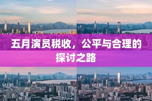 五月演員稅收，公平與合理的探討之路