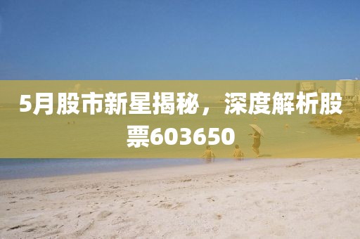 5月股市新星揭秘，深度解析股票603650