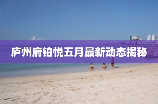 廬州府鉑悅五月最新動(dòng)態(tài)揭秘