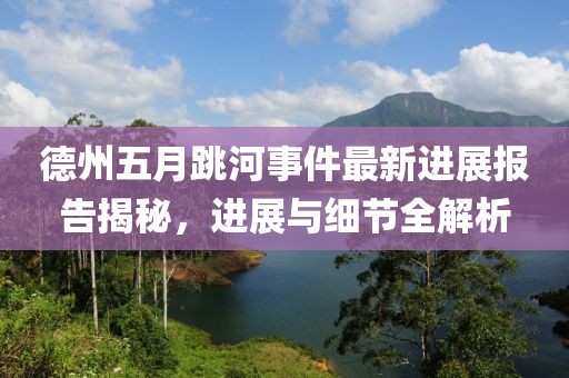 德州五月跳河事件最新進(jìn)展報(bào)告揭秘，進(jìn)展與細(xì)節(jié)全解析
