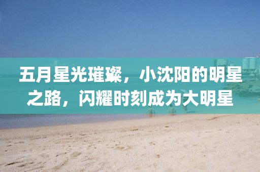 五月星光璀璨，小沈陽(yáng)的明星之路，閃耀時(shí)刻成為大明星