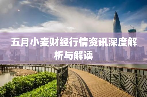 五月小麥財經行情資訊深度解析與解讀
