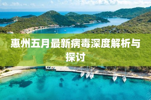 惠州五月最新病毒深度解析與探討