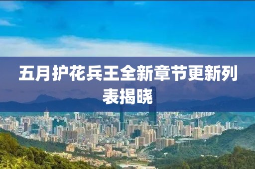 五月護(hù)花兵王全新章節(jié)更新列表揭曉