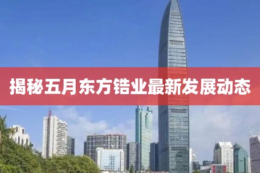 揭秘五月東方鋯業(yè)最新發(fā)展動態(tài)