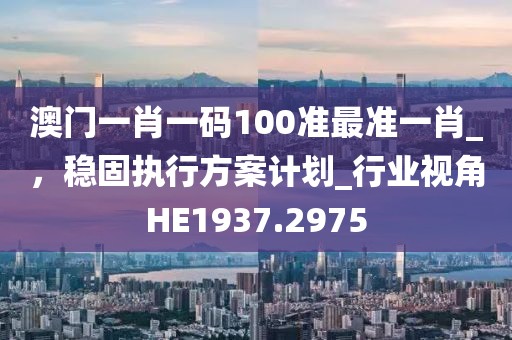 澳門一肖一碼100準(zhǔn)最準(zhǔn)一肖_，穩(wěn)固執(zhí)行方案計(jì)劃_行業(yè)視角HE1937.2975