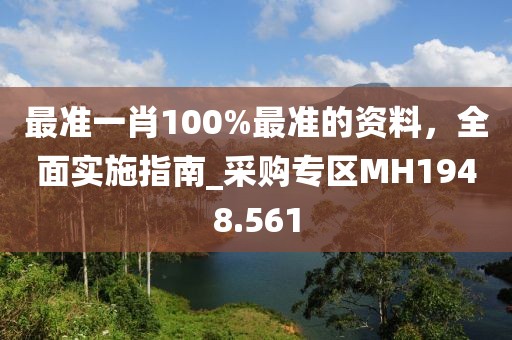 最準(zhǔn)一肖100%最準(zhǔn)的資料，全面實(shí)施指南_采購(gòu)專區(qū)MH1948.561