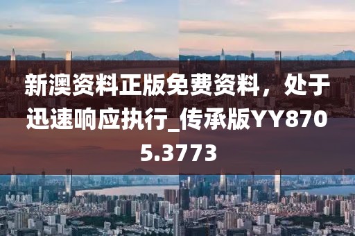 新澳資料正版免費(fèi)資料，處于迅速響應(yīng)執(zhí)行_傳承版YY8705.3773