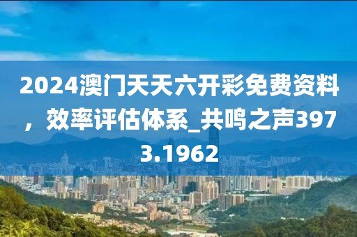2024澳門天天六開彩免費(fèi)資料，效率評估體系_共鳴之聲3973.1962