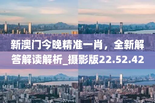新澳門今晚精準(zhǔn)一肖，全新解答解讀解析_攝影版22.52.42