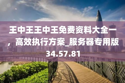 王中王王中王免費(fèi)資料大全一，高效執(zhí)行方案_服務(wù)器專用版34.57.81