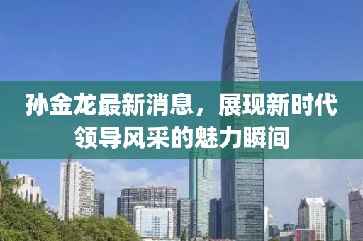 孫金龍最新消息，展現(xiàn)新時代領(lǐng)導(dǎo)風(fēng)采的魅力瞬間