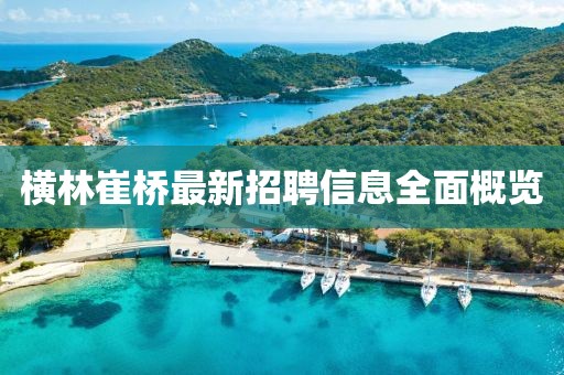 橫林崔橋最新招聘信息全面概覽