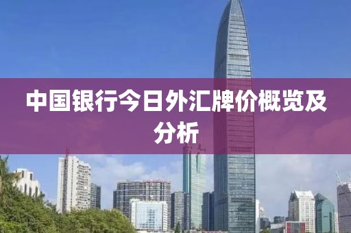 中國銀行今日外匯牌價概覽及分析