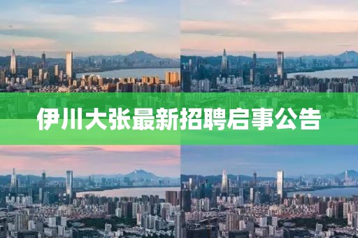 伊川大張最新招聘啟事公告