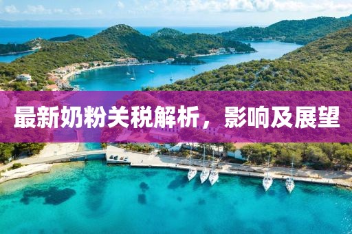 最新奶粉關稅解析，影響及展望